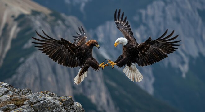 Eagles Clashing in the Air, Photo