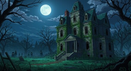 Haunted House Illustration