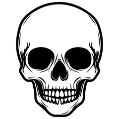 Obraz premium skull, Human Skull, Cartoon Skull Icon Silhouette