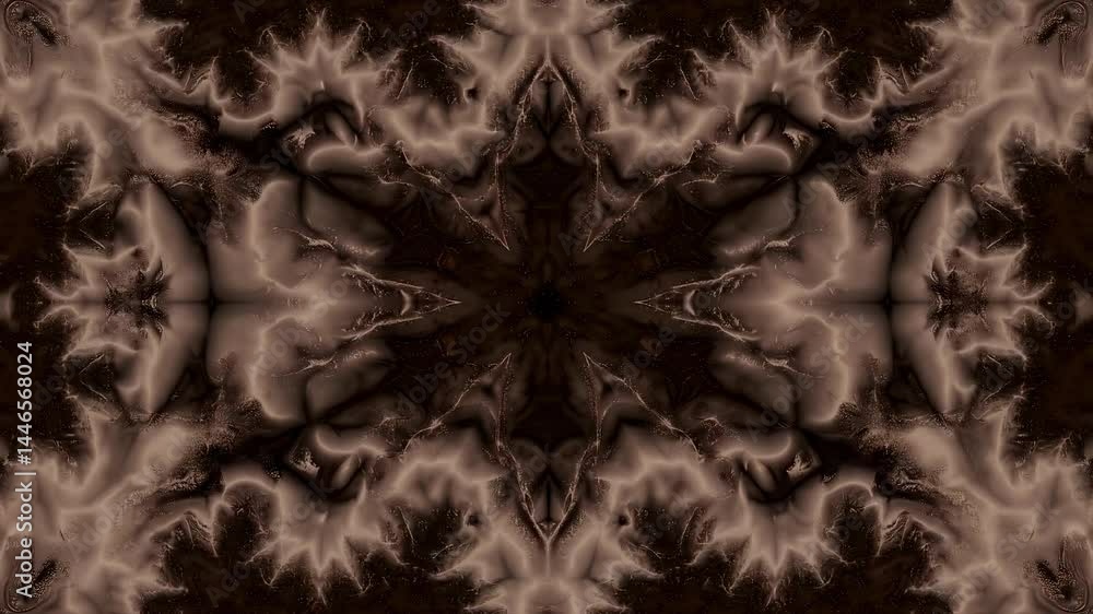 Poster abstract fractal pattern in dark tones with intricate details