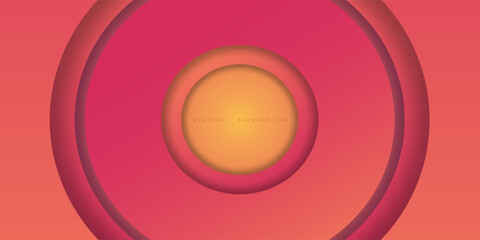 Abstract 3D circle layer orange and purple gradient background