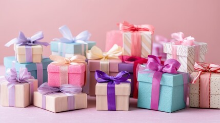 Fototapeta premium Colorful Gift Boxes Display