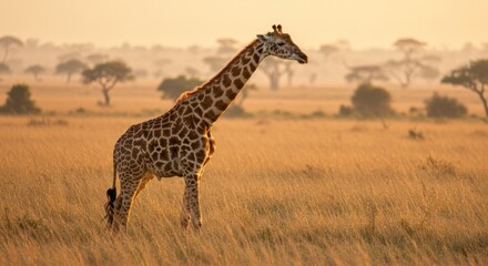 Obraz premium Giraffe in African Savanna - Photo