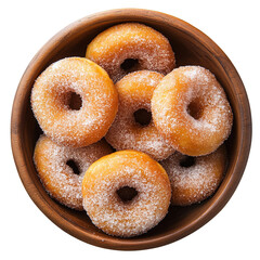 donat decorated sprinkles and icing in white plate on a pink background. Creative and minimalis food concept, top view flat lay