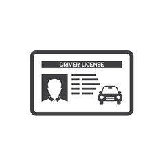 simple illustration of driver license, vector art.