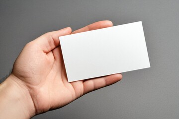 Fototapeta premium Blank business card held in hand (4)