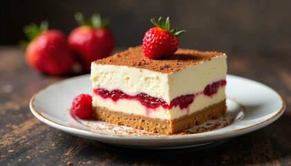 Classic tiramisu dessert, layered and delicious, coffee, pastry