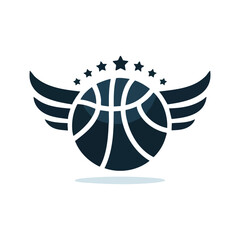 Wings Ball Logo Vector Illustration
