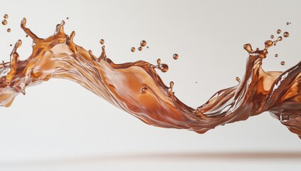 Dynamic brown liquid splash