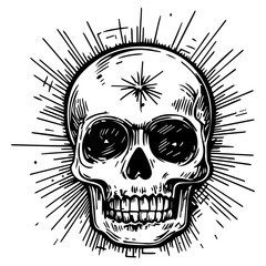 Obraz premium classic day of the dead skull, sugar skull