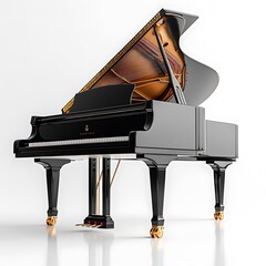 Elegant Grand Piano Showcase Musical Instrument In High Resolution Photo