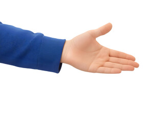 Cartoon Outstretched Hand Isolated Transparent Background Illustration