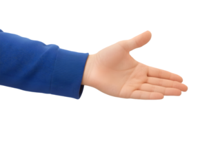 Cartoon Outstretched Hand Isolated Transparent Background Illustration