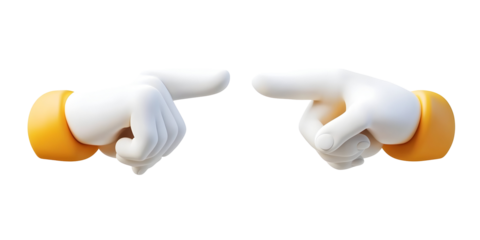 Cartoon Pointing Hand Illustration Graphic Design