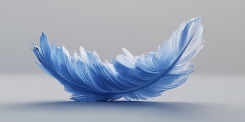 Naklejka premium Delicate Blue Feather