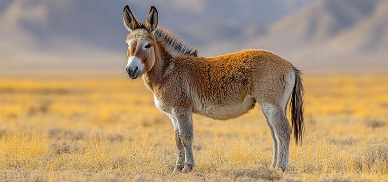 Majestic Kiang in the Wild: A Breathtaking Portrait of a Tibetan Wild Ass