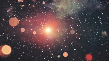 Cosmic Wonder: A Celestial Tapestry of Stars, Nebulae, and Glowing Lights