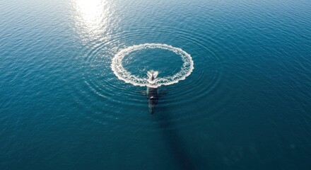 Whale Breaching Circle Photo
