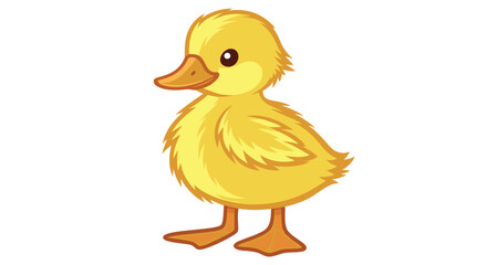 Adorable Yellow Duckling Illustration in Painterly Style