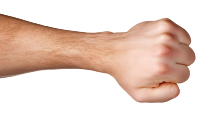 Clenched Fist On Arm, Isolated Photo