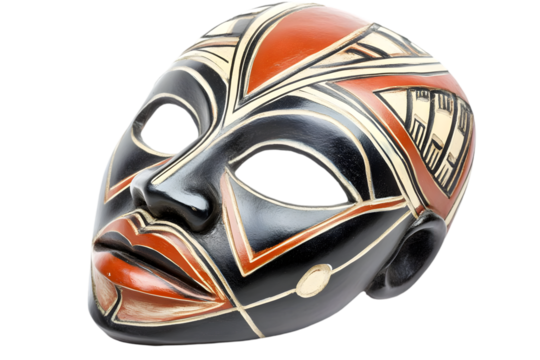 Colorful African Tribal Mask Illustration - Powered by Adobe