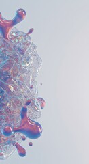 Naklejka premium Abstract Iridescent Liquid Splashes: A Kaleidoscope of Color and Form in Motion