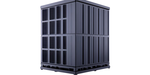 3D Gray Cube Illustration With Transparent Background