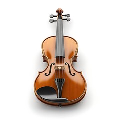 Naklejka premium High Resolution Photo Of Beautiful Wooden Violin Isolated On White Background