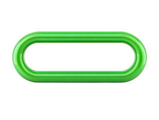 3D Green Oval Illustration - Isolated Background