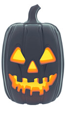 3D Halloween Jack-O-Lantern Illustration Isolated Background