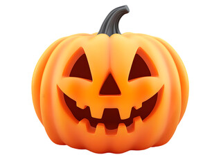 3D Halloween Orange Pumpkin Illustration Background Image