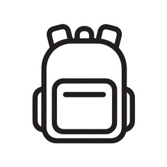 Backpack icon in trendy outline style design. Vector graphic illustration. Backpack icon for website design, logo, app, and ui. .EPS 10