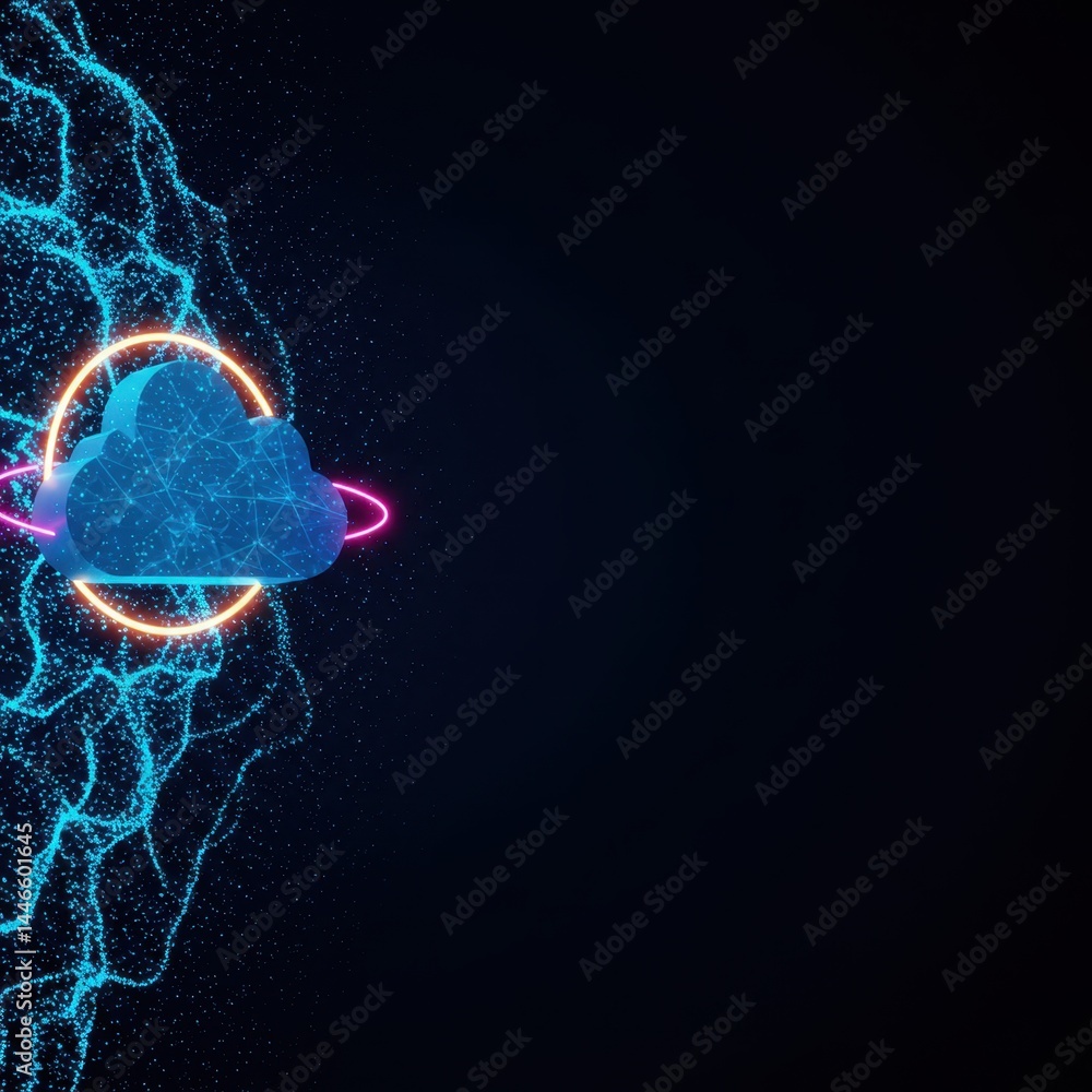 Aufkleber abstract cloud computing network digital data storage technology concept illustration