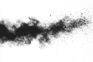 Fototapeta premium Abstract black powder explosion (1)