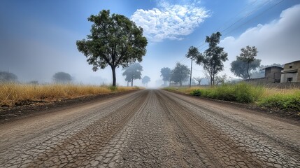 Naklejka premium Smoky haze from burning agricultural stubble polluting the air - design texture abstract