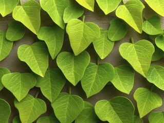 Lush green ivy leaves background texture Perfect for nature, spring, or eco-friendly designs High-resolution image - macro wild foliage