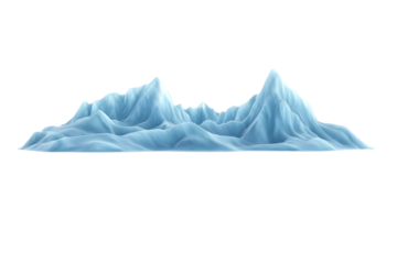 3D Illustration Ice Mountains Background