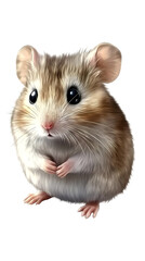 Obraz premium Cute Cartoon Mouse Illustration, Isolated Transparent Background