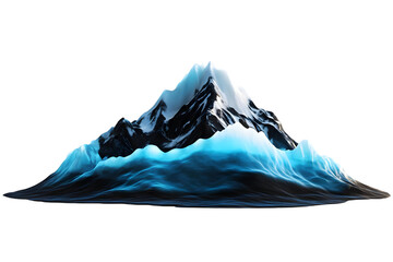 3D Illustration Isolated Ice Mountain Background