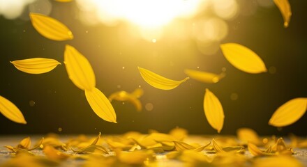Sunflower Petals in Sunlight - Photos