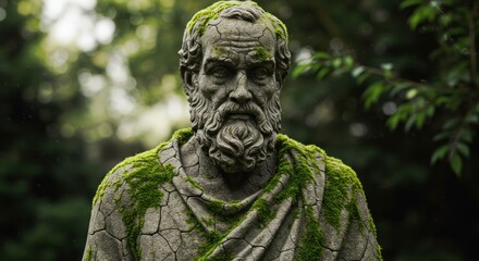 Obraz premium Weathered Statue Illustration