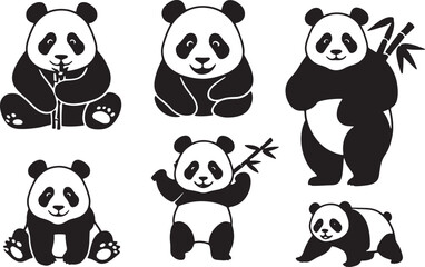 Obraz premium set of panda