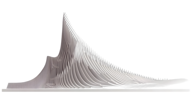 Abstract Geometric Illustration Design Background - Gray Scale 3D Illustration