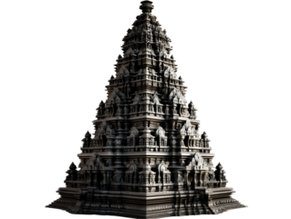 3D Illustration Of Ancient Indian Temple Isolated Background