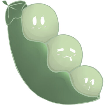Green pea cute