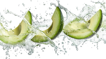 Avocado on a white background