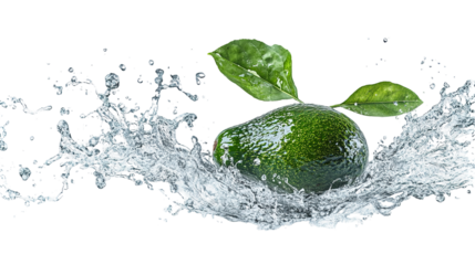 Avocado on a white background