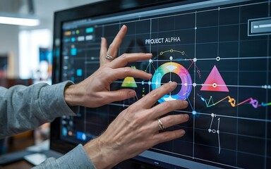 Business Intelligence Analysis On Digital Screen Project Alpha Data Visualization Strategy For Tech Startup Success