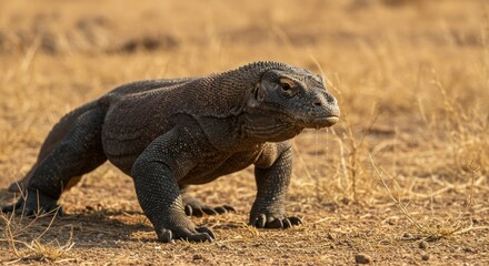 Fototapeta premium Komodo Dragon in Natural Habitat - Photo