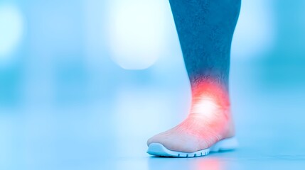 Ankle Pain, Injury, Sprain, or Arthritis?, Close up of an ankle with highlighted pain.